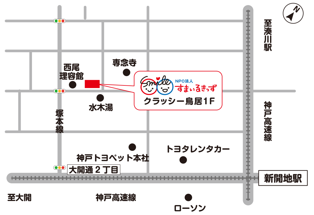 関連施設の地図
